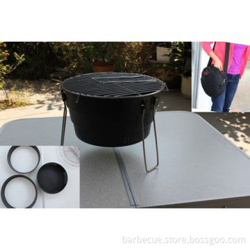BBQ grill with cooler bag, suitable for promotions, measures 11-inch, made of carbon steel